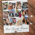 最高のFriends Forever 12フォトコラージュ ジグソーパズル<br><div class="desc">BFF写真パズルシンプルは、色を変えることができる白い背景、12枚の写真を自分で置き換えお気に入りのる、タイトルは「永遠の友最高の人」と、その下の名前を特徴としている。</div>