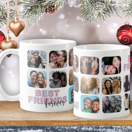 最高のFriends Forever 14モダン Photo Collage コーヒーマグカップ