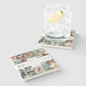 最高のFriends Forever 18-Photo Collage ストーンコースター (横)