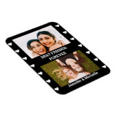 最高のFriends Forever 2カスタム写真と名前の黒 マグネット (右側)