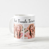 最高のFriends Forever 3つの写真名 コーヒーマグカップ (正面左)