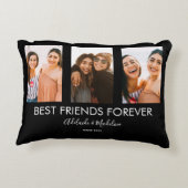 最高のFriends Forever 3フォトコラージギフト アクセントクッション (裏面)