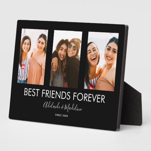 最高のFriends Forever 3フォトコラージギフト フォトプラーク (側面)