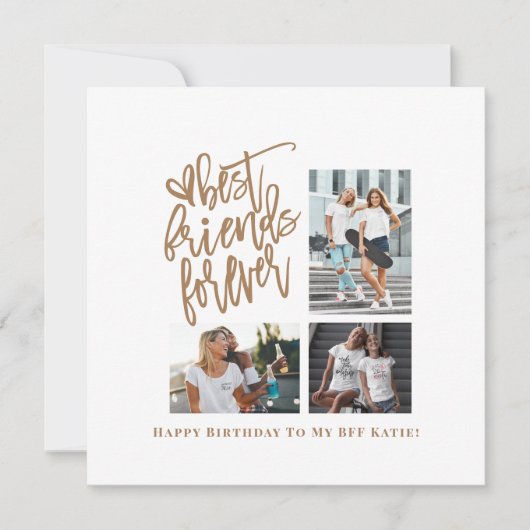 最高のFriends Forever 3フォトスクリプトハッピーバースデー (正面)