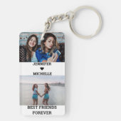 最高のFriends Forever 4カスタム写真と名前 キーホルダー (裏面)