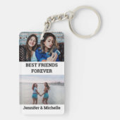最高のFriends Forever 4カスタム写真と名前 キーホルダー (裏面)