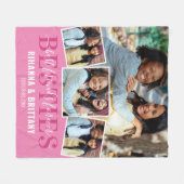 最高のFriends Forever 4写真 フリースブランケット (正面(横))