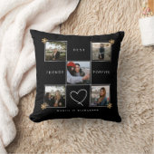 最高のFriends Forever 5フォトコラージュ黒 クッション (ブランケット)