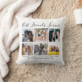 最高のFriends Forever 6フォトコラージュ引用文スクリプト クッション (ブランケット)