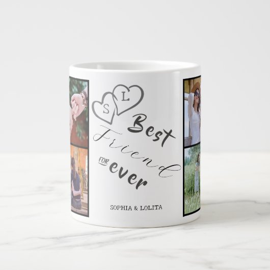 最高のFriends Forever 8-Photo Collage Specialty Mug ジャンボコーヒーマグカップ (正面)