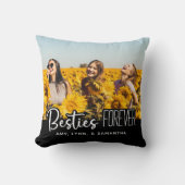 最高のFriends Forever Besties黒写真 クッション (正面)