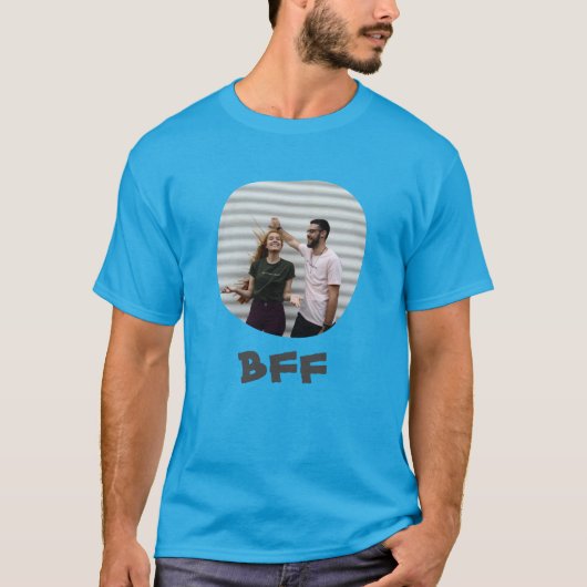 最高のFriends Forever BFFはあなたの正方形の写真をアップロード Tシャツ (正面)