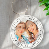 最高のFriends Forever BFFシンプル写真モダン キーホルダー