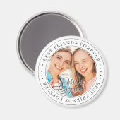 最高のFriends Forever BFFシンプル写真モダン マグネット (正面/裏面)