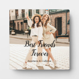 最高のFriends Forever BFFモダン写真パーソナライズされた フォトプラーク