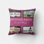 最高のFriends Forever, BFF, ガーリー, Photo Collage クッション (裏面)