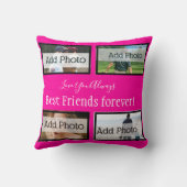 最高のFriends Forever, BFF, ガーリー, Photo Collage クッション (裏面)