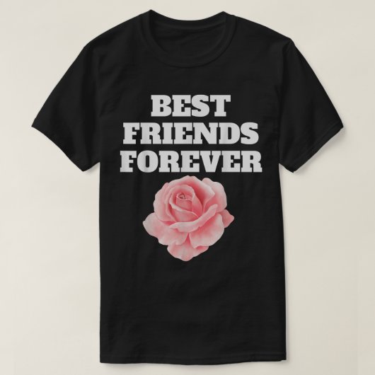 最高のFriends Forever Bff Matching Friends Pink Ros Tシャツ (デザイン正面)