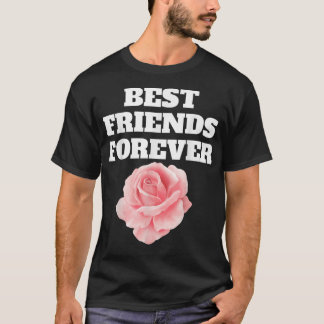 最高のFriends Forever Bff Matching Friends Pink Ros Tシャツ