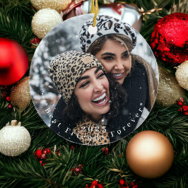 最高のFriends Forever Christmas Photo Year セラミックオーナメント