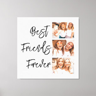 最高のFriends Forever Friendship Gift Photo Collage キャンバスプリント