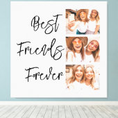 最高のFriends Forever Friendship Gift Photo Collage キャンバスプリント (インサイチュ (ウッドフロア))