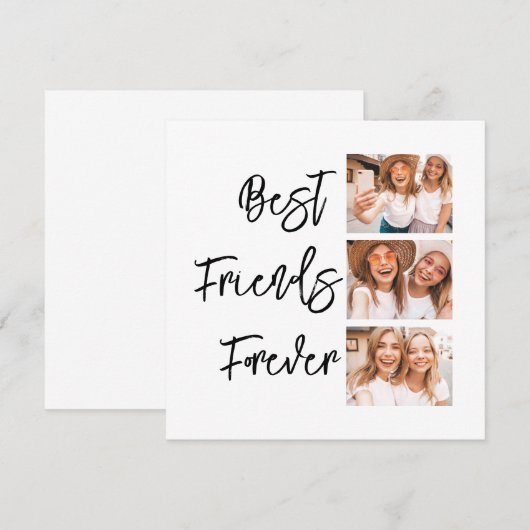 最高のFriends Forever Gift Photo Collageカード (正面/裏面)