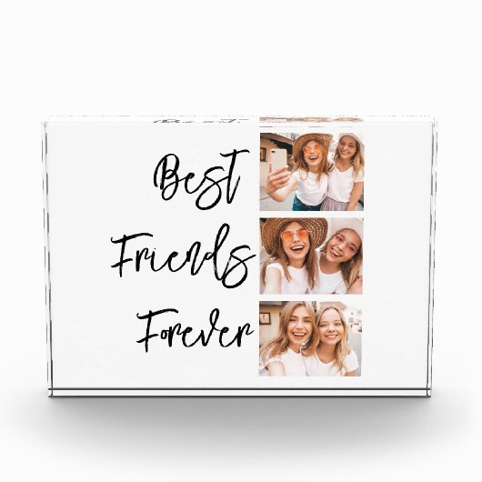 最高のFriends Forever Photo Collage BFFギフトアイディア フォトブロック (正面)