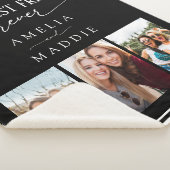 最高のFriends Forever Photo Collage Black シェルパブランケット (3/4)