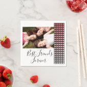最高のFriends Forever Pinkハート友情の写真 スタンダードカクテルナプキン (インサイチュ)