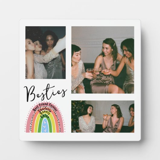 最高のFriends Forever Rainbowフォトコラージュ フォトプラーク (正面)