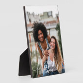 最高のFriends Forever White Scriptタイポグラフィ写真 フォトプラーク (側面)