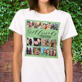最高のFriends Greenモダン Photo Collage Tシャツ