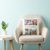 最高のFriends Photo Collageカラフルレトロ クッション (椅子)