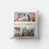 最高のFriends Photo Collageカラフルレトロ クッション (正面)