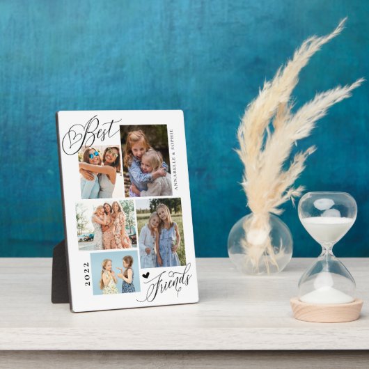 最高のFriends Photo CollageタイポグラフィKeepsake フォトプラーク (側面)