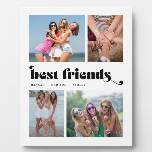 最高のFriends Photo Collageレトロ フォトプラーク (正面)