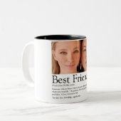 最高のFriends Photo Definitionの文字モダン形式 ツートーンマグカップ (正面左)