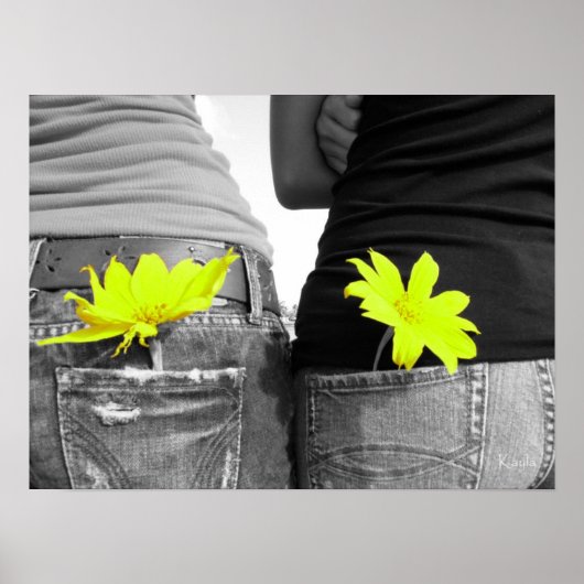 最高のFriends Poster Black & White ポスター (正面)