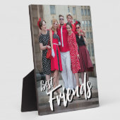 最高のFriends Script Overlay白黒フォト フォトプラーク (側面)