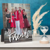 最高のFriends Script Overlay白黒フォト フォトプラーク (側面)