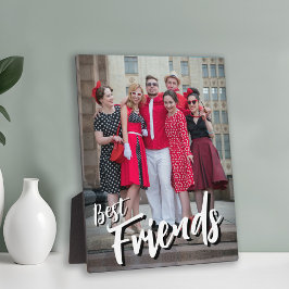 最高のFriends Script Overlay白黒フォト フォトプラーク