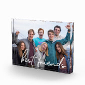 最高のFriends Script White overlay on カスタム Photo フォトブロック (右)