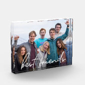 最高のFriends Script White overlay on カスタム Photo フォトブロック (左)