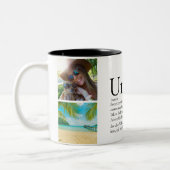 最高のFuncleおじさん定義4写真コラージュ ツートーンマグカップ (左)