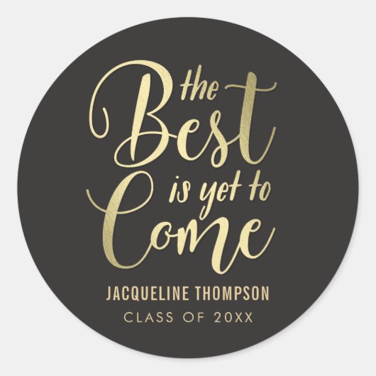 最高のFUTURE EDITABLE COLOR GRADUATIONステッカー ラウンドシール (正面)