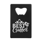 最高のGaffer - Film Crew Gift クレジットカード栓抜き (正面)
