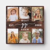 最高のGiGi Ever – 孫の木の写真コラージュ フォトプラーク (正面)