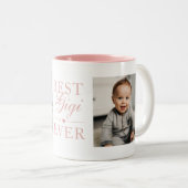 最高のGigi Ever Pink誕生日カスタム2写真 ツートーンマグカップ (正面右)