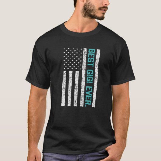 最高のGigi Ever U.S. Flag Gift For 母 Tシャツ (正面)